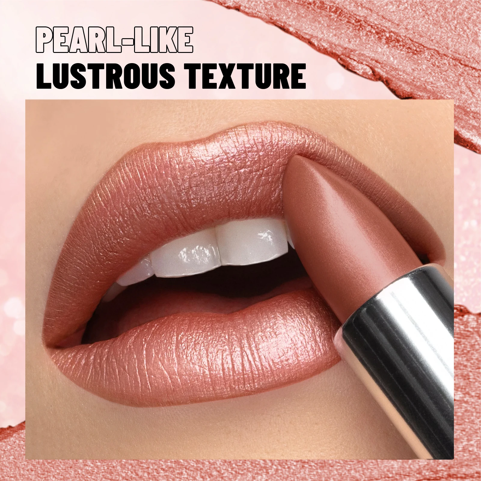 Pearlmuttischer Metallic Lippenstift Langanhaltend Wasserfest_voghion.com