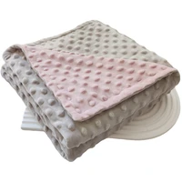 Baby Girls Blanket Solid Color with Double Layer Crystal Velvet Insulation Kids Swaddle Blanket Quilt Pacify the Birthday Gift 2