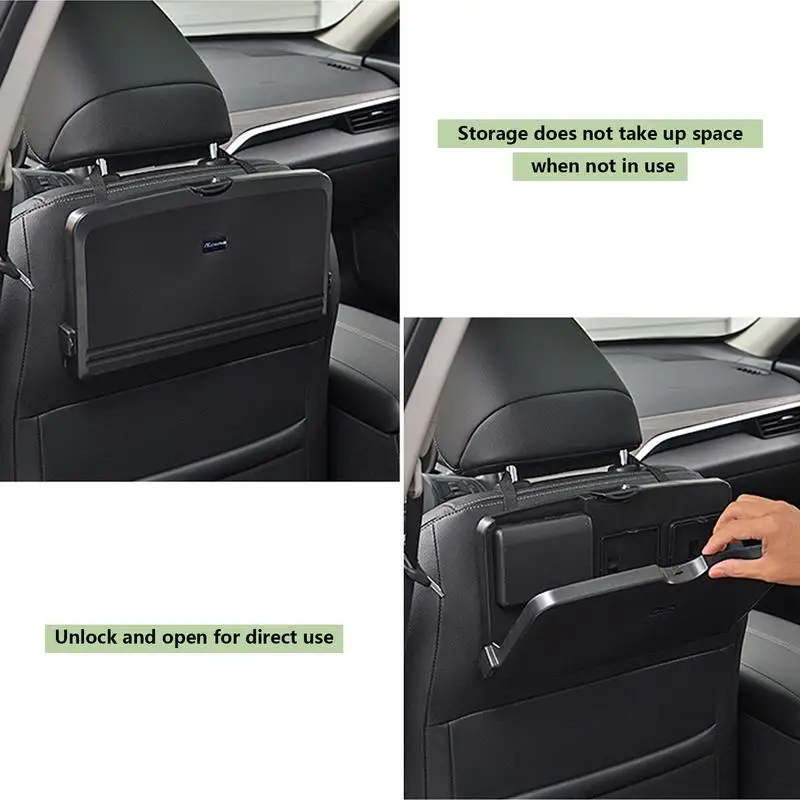 Car Back Seat Tray Table Foldable Backseat Food Organizer With Cup Phone Large Capacity Holder Auto Interior Store Stowing tool