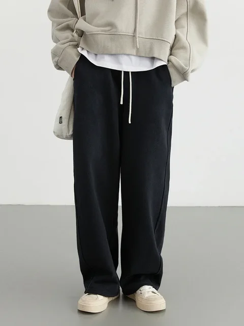 CHIC VEN Women Casual Pants Loose Casual New High Waist Wide Leg Woman Trousers Sports Streetwear Autumn Winter 2023 2