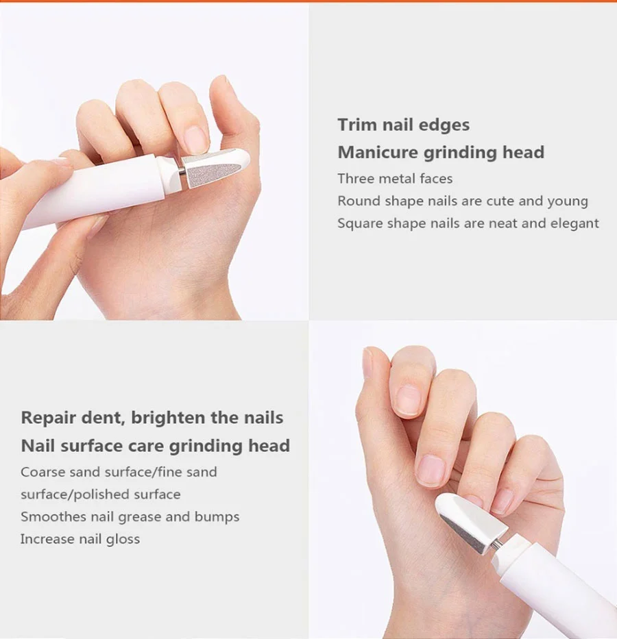 100% Original Xiaomi ShowSee Electric Nail trimmer Nail Polisher Nail Drill Machine Type-C Rechargeable Manicure Grinder