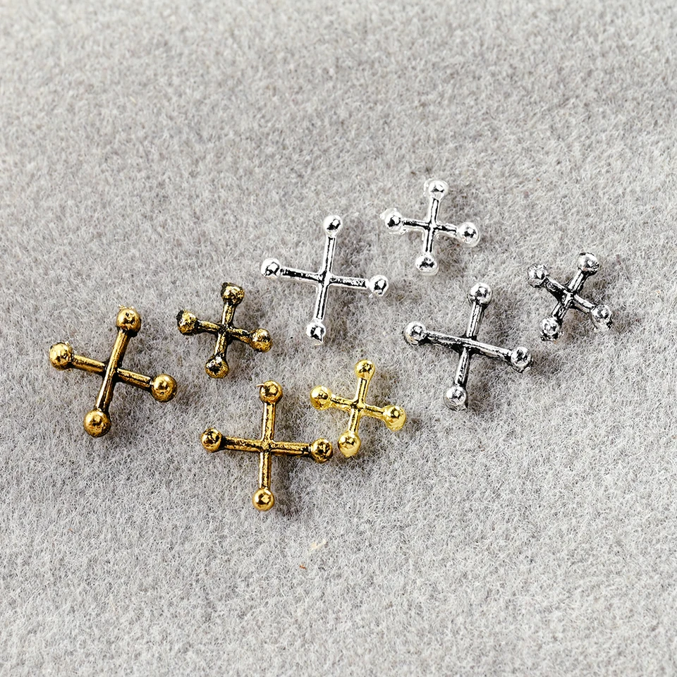 Breloques Perles Croix En Or, Collier De Bracelet Croix Rempli D'or 18 Carats Pour La Fabrication De Bijoux à Bricoler Soi-même Trou D'approvisionnement 2 Mm - France - 10
