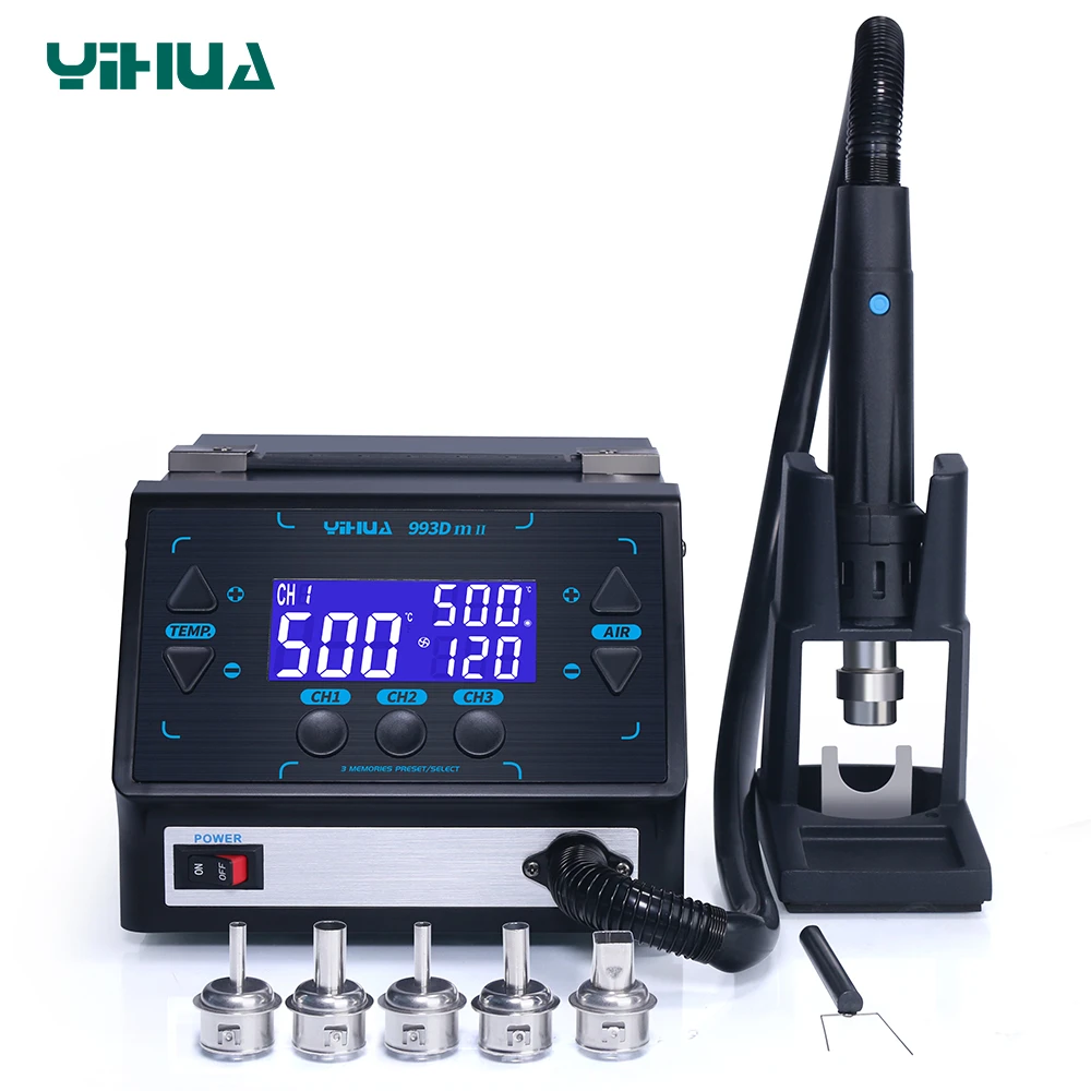 Yihua 993dmii 1000w Fast Desoldering Hot Air Gun Soldering Station Intelligent Bga Rework
