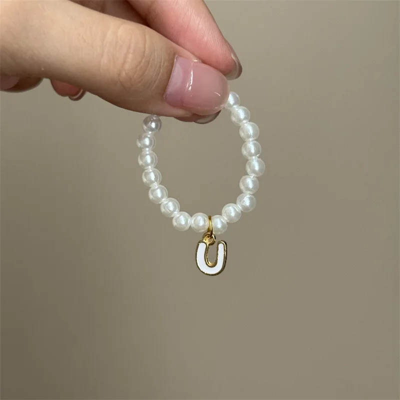 For Mini Labubu Pendant Accessories Letter Pearl Necklace For 4.0 Labubu Pin for Love Series Doll Accessories Dolls' Decoration