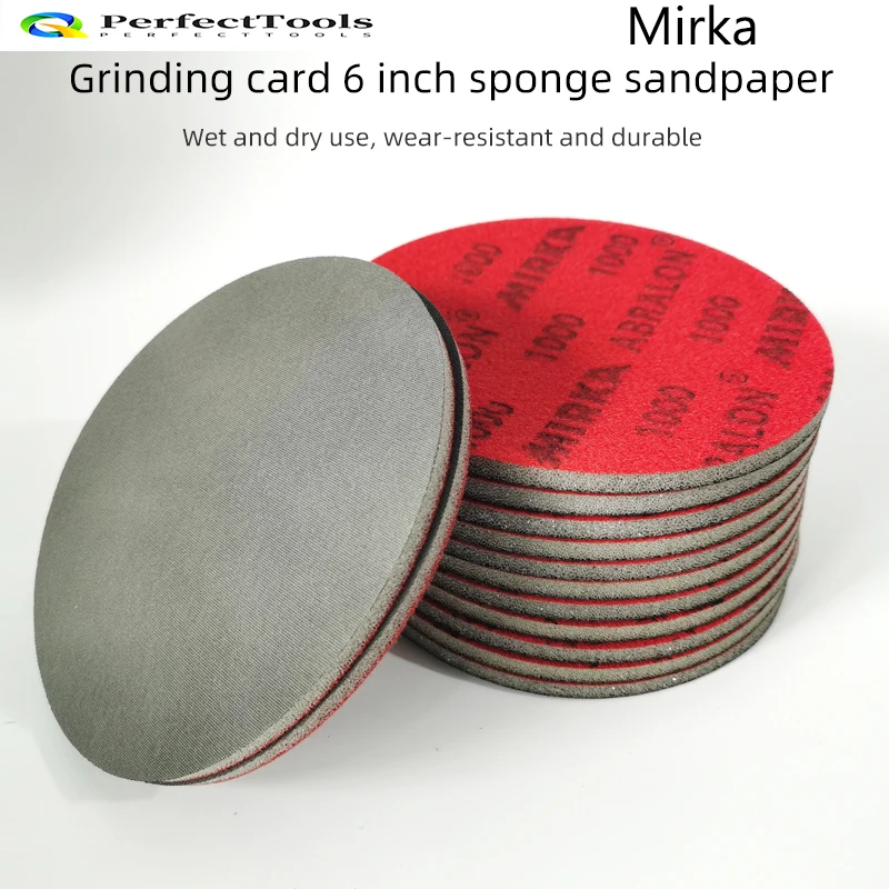

Finland Mirka 6-inch Sponge Sandpaper For Polishing Abrasive Disc 150mm Flocking Automotive Sander Sand Paper Car Tools Sanding