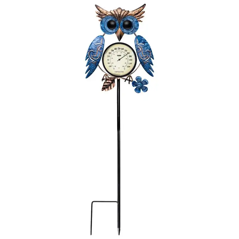 

Уличный датчик температуры, водонепроницаемый измеритель температуры в виде совы, садовые стойки, милые садовые фигурки для украшения двора