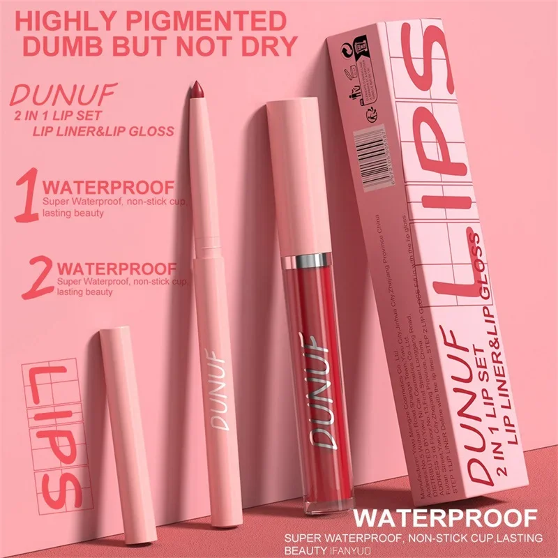 12 Color Matte Lip Liner Pencil Lip Gloss Set Waterproof Lipliner Pen Red Brown High Pigmented Glaze Lips Cosmetics Makeup lip liner,lip liner pencil,lipliner pencil,lip liner set,lip makeup set