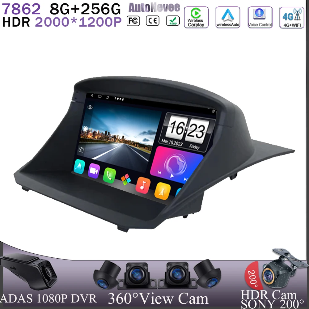 

Автомагнитола для Ford Fiesta 2009-2017, Android 13, 2 Din