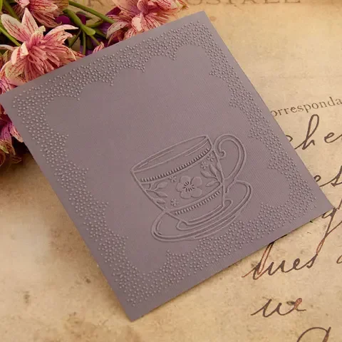 

DIY Plastic Embossing Folders for Teapot Print Scrapbooking Paper Craft/Card Making Decoration Supplies