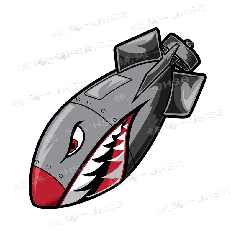 

Bomb Flying Fish Mouth Car Sticker - PVC Sticker - Windshield Custom Printing - Car Decoration