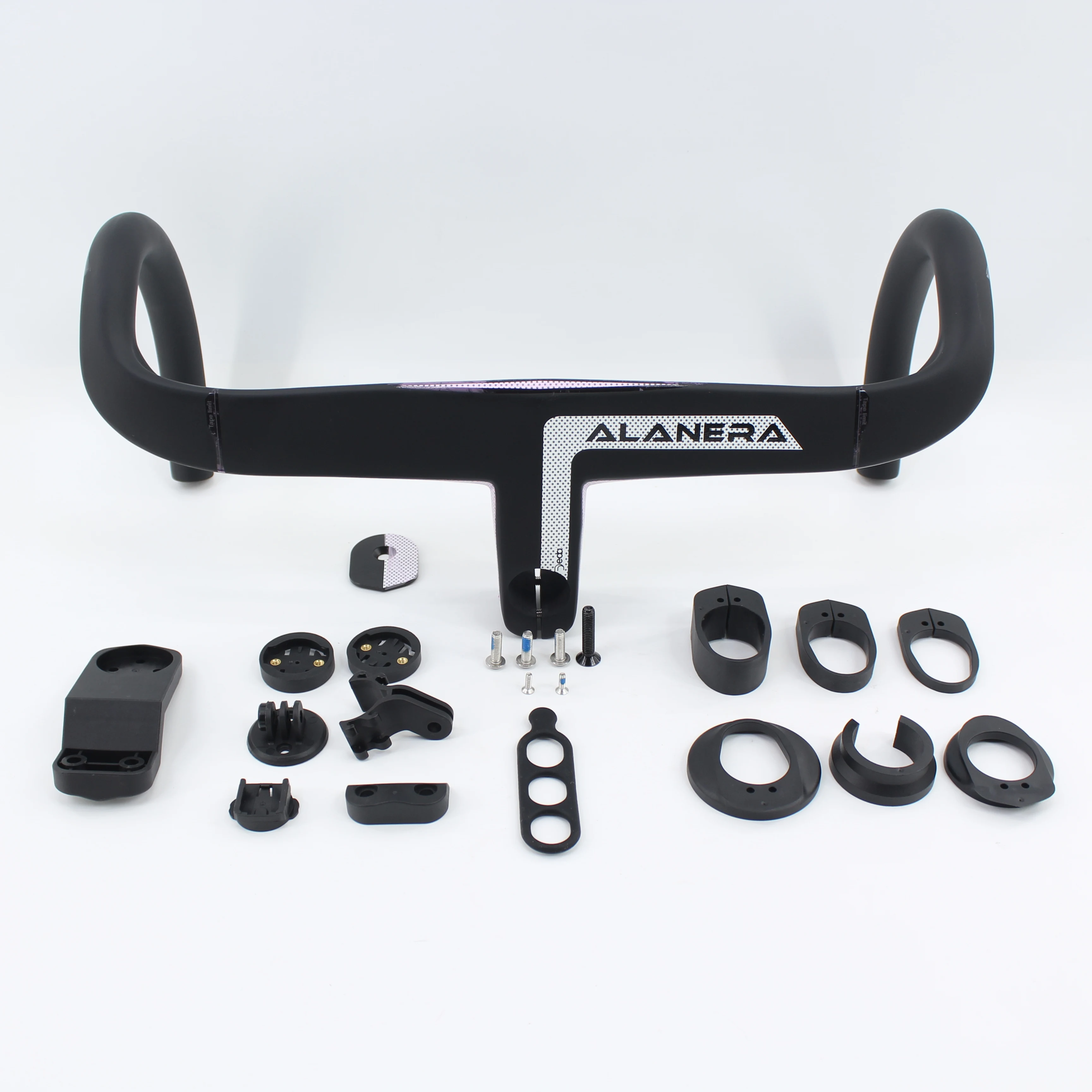 Cintre Et Potence Carbone Vélo - Guidon Intégré Fibre Carbone, Tige 380-440*70-120 Mm