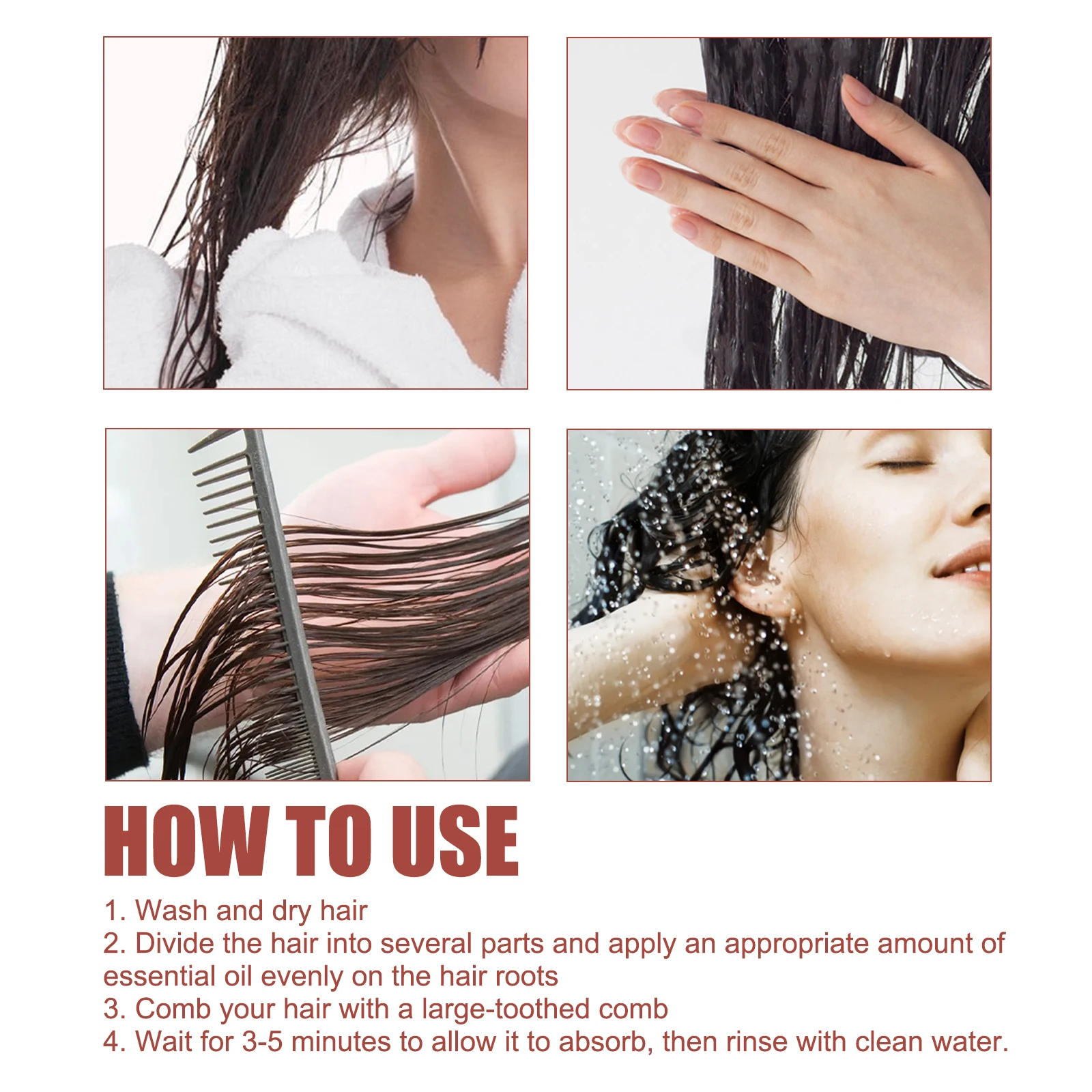 50ml Dense Hair Oil Thick Beautiful Hair-Repair Dry And Frizzy Hair At The Tail Soft And Moisturizing Hair Care Essential-Oil
