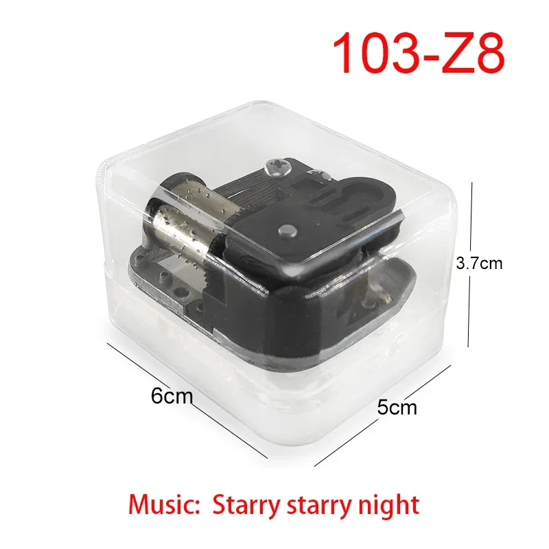 Color Printed Wooden Starry Starry Night Wind Up Music Box 18 Note Mechanical Movement Movie Fans Birthday Cute Souvenir Gifts