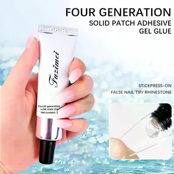 Punte per unghie Colla gel Adesivo forte Unghie finte Gel UV Smalto per unghie Gelatina Adesivo solido Prodotti per manicure per unghie