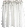 Curtain Window  Pastoral Style Kitchen Window Cabinet Curtain Valance With Embroidery Flower 2
