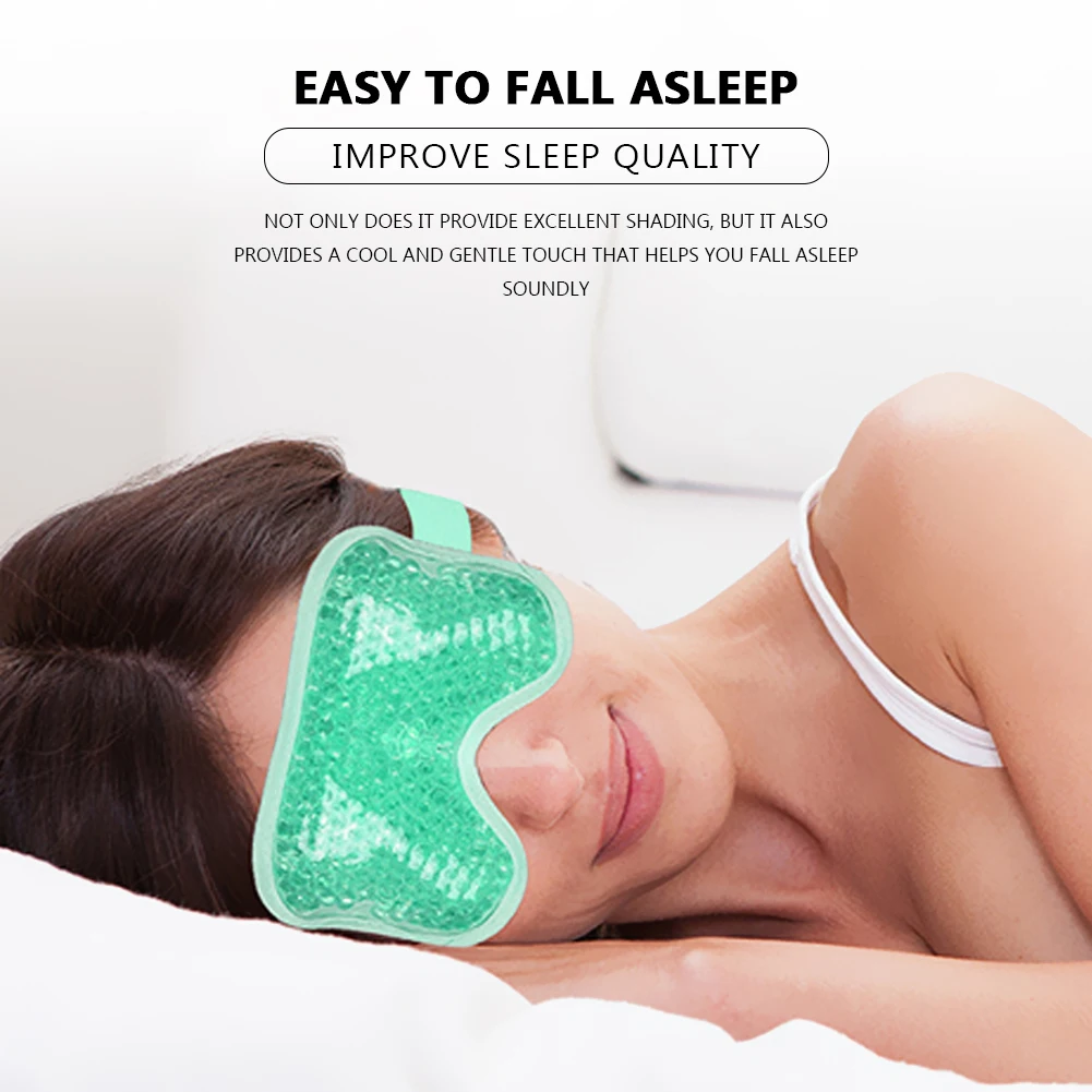 PVC Ice Cool Compress Eye Pack Anti Insomnia Sleep Ice Bag Multifunctional Soft Adjustable Comfortable for Sleeping Health Care 4