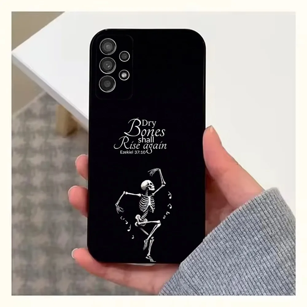 Spiritual Journey Black Silicone Phone Case - Inspirational Verse Design