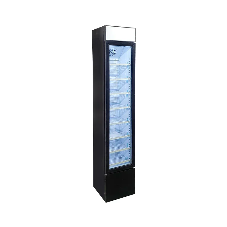 Store Upright Slim 105 Litre Glass Door Chocolate Display Refrigerator