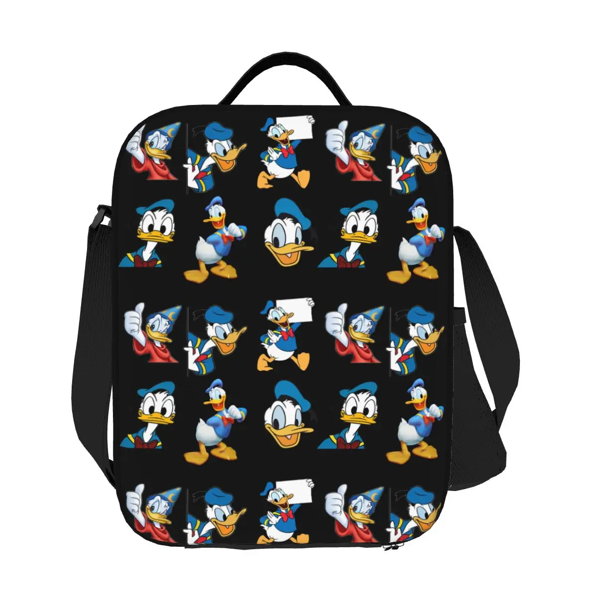 

Custom Donald Duck Comics Thermal Insulated Lunch Bags Women Cartoon Resuable Lunch Container for Outdoor Picnic Bento Food Box