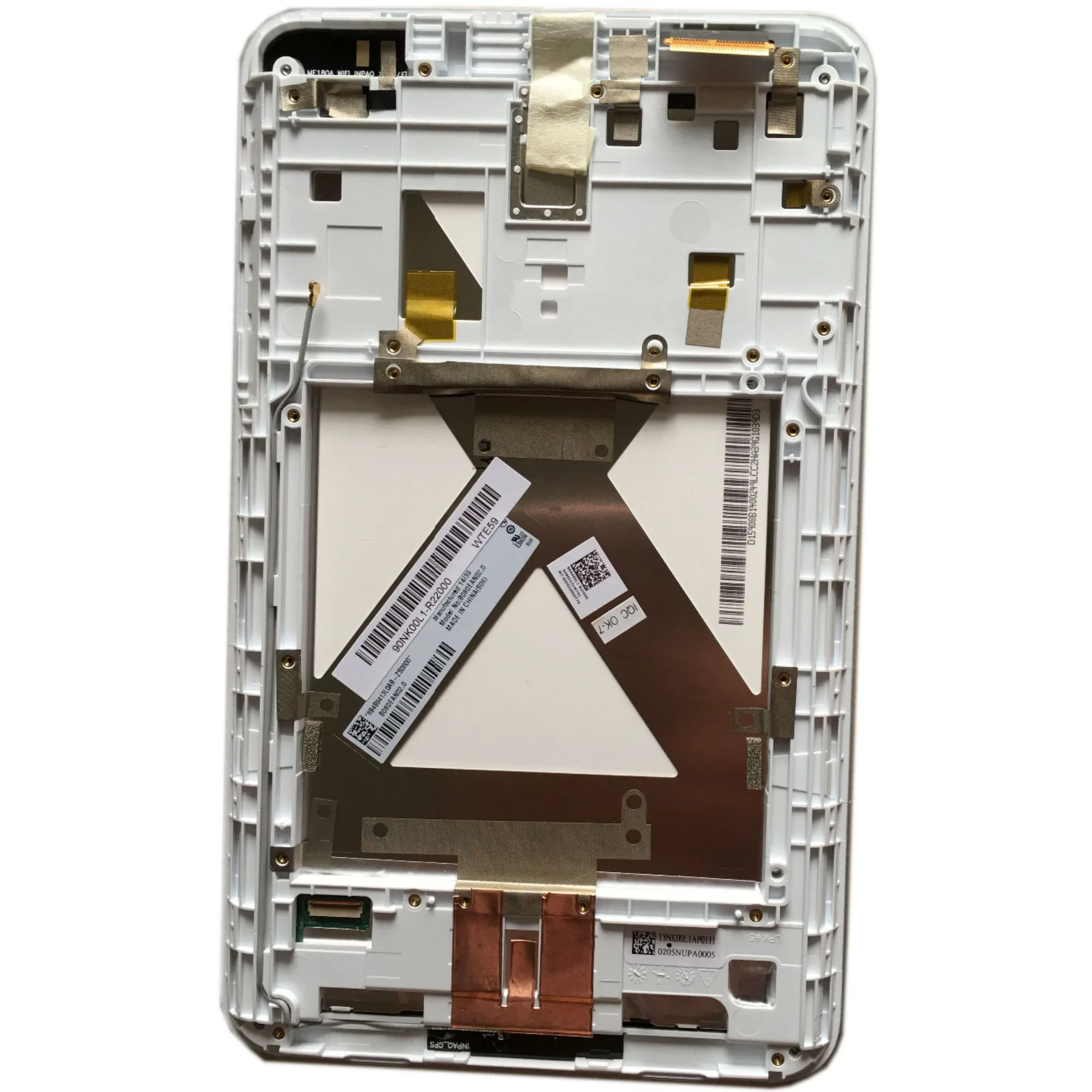 Muslimlcd Led Panel Touch Screen Digitizer Assembly Con Cornice Bianca Per Asus Memo Pad 8 Me180 Me180A K00L Tablet