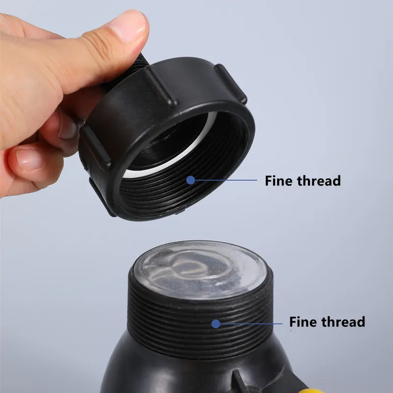 1PCS IBC Water Tank Reducing Adapter Durable S60 Fine Thread to 3/4'' Fine Thread Garden Hose Connector garden hose connector,hose connector,garden hose adapter,garden water connector,garden faucet adapter