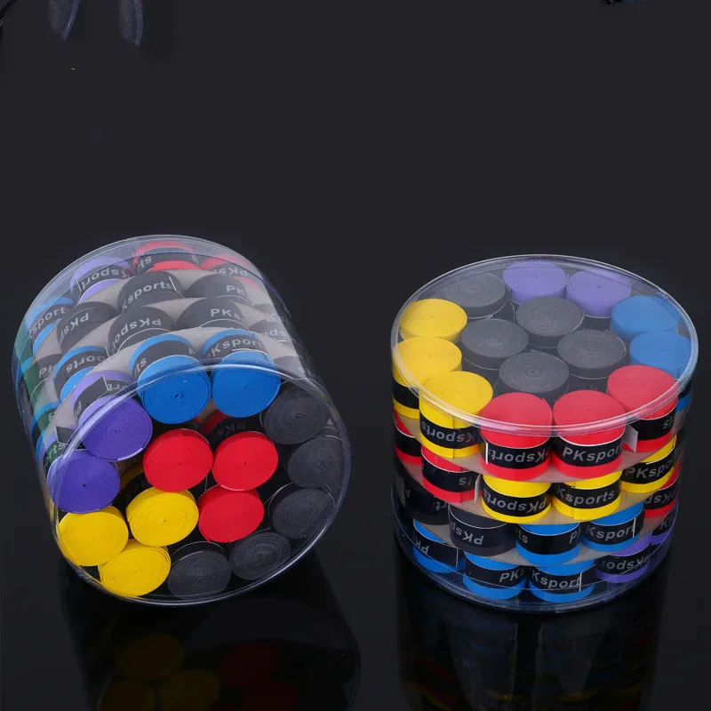 

60pcs/Barrel Tennis Racket Grip Tape Anti-slip Sweatband Badminton Fishing Rod Handle Overgrip Tape Sports Accessories
