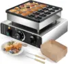 Mini Dutch Pancake Maker 25PCS, Commercial Non-stick Pancake Baker Machine 50-300℃ Electric Muffin Maker Stainless Steel for Hom 1