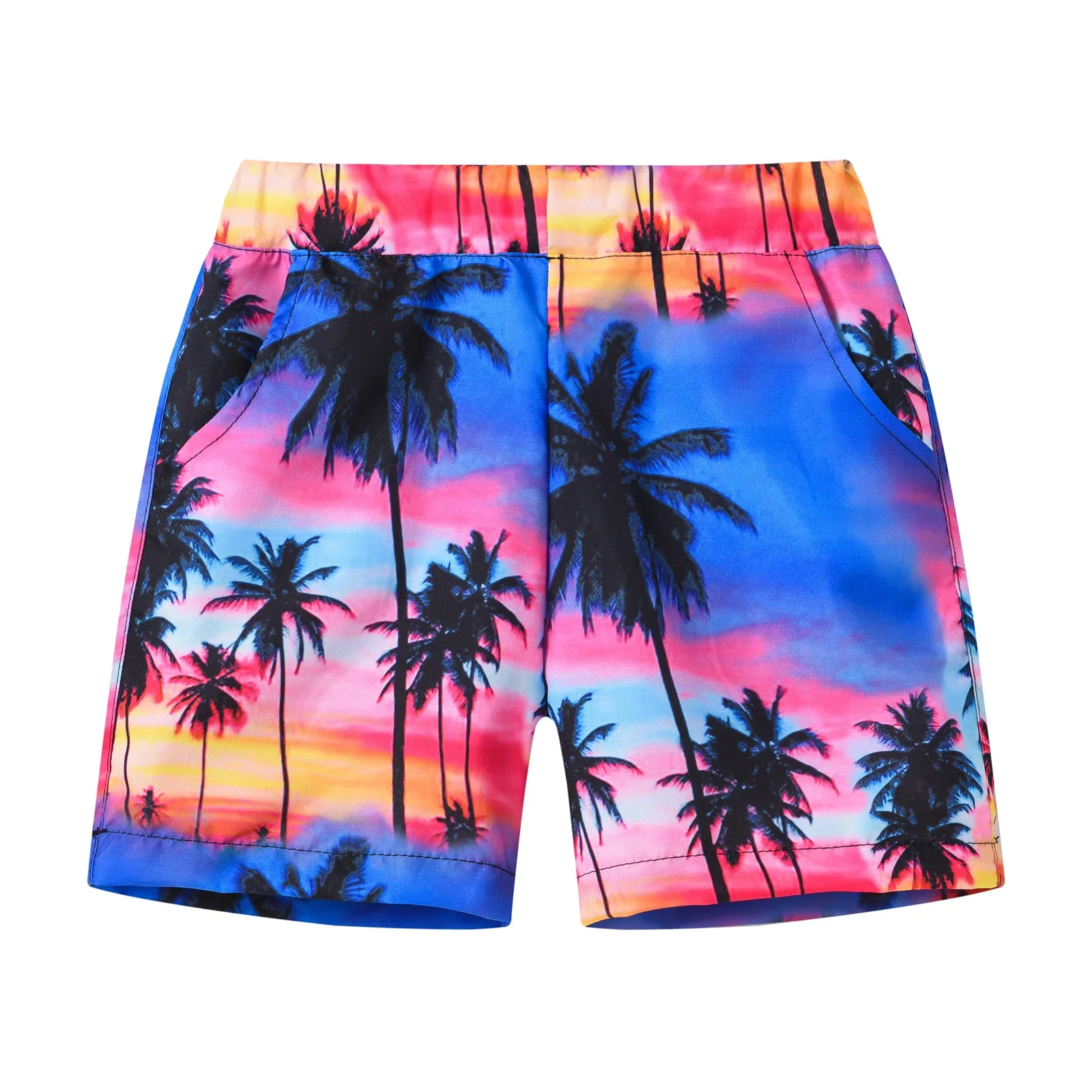 Kids Summer Thin Beach Shorts Swimwear Boys Girls Fashion Cartoon Print Breathable Vacation Shorts Trunks Children's Clothing
