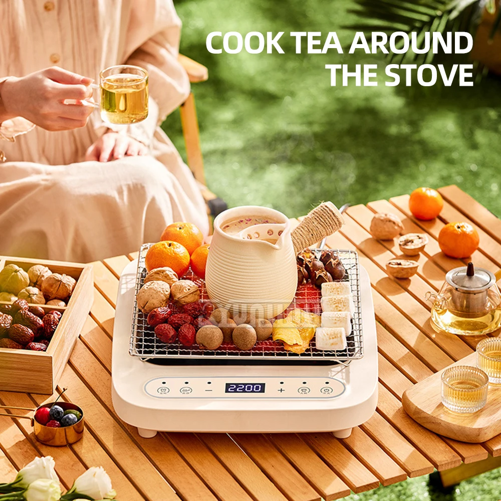 Electric Pottery Furnace Indoor Smokeless Electric Heating Grill Carbon Free BBQ Stove Induction Cookers