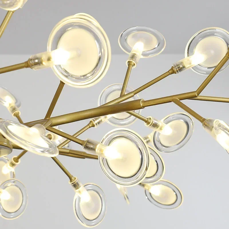 LED Chandelier Ceiling Chandelier LED Pendant Light Modern Branch G4 Led Ceiling Chandelier Nordic Gold Art Living Room Pendant Lights Lighting Home Decor Restaurant Bedroom Lamps