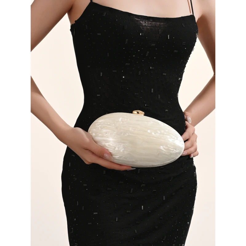 Fashion Acrylic Shell Clutch Evening Bag Shoulder Crossbody Bags With Medium Size Backpack Women Luxury Brand Shopping Cute