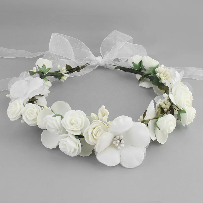 Flower Hair Vine in Beach Wedding Women Hair Jewelry Headbands Accessory for Bridal Bridesmaid Halloween Decoration Gifts hair accessories bridal hair accessories