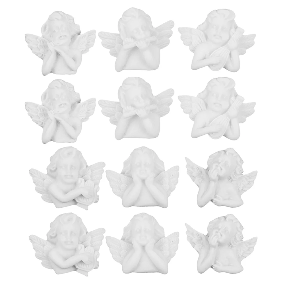 

36 Pcs Angel Toy Accessories Tabletop Resin Ornament Christmas Tree Decorations Charm Retro Statue Figurine Adornment Baby Home