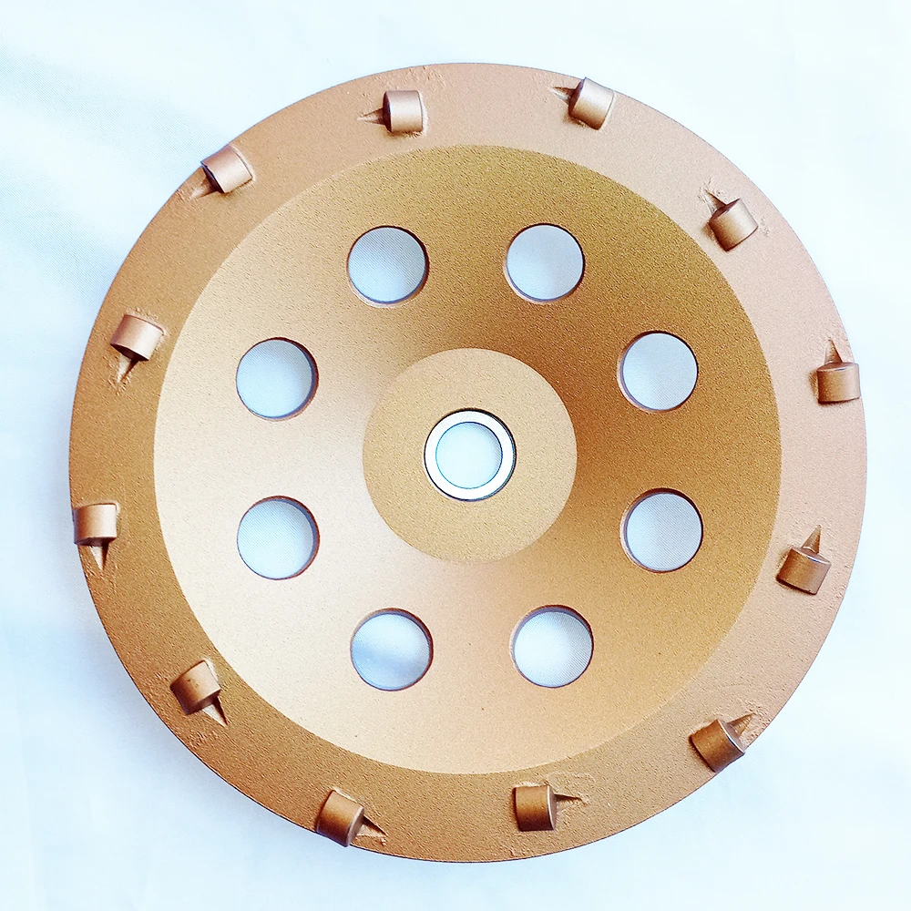 7 inch 180mm PCD Grinding Cup Wheel Polycrystalline Diamond Grinding Wheel Hole 22.23/16mm for Removing Epoxy Coating Glue