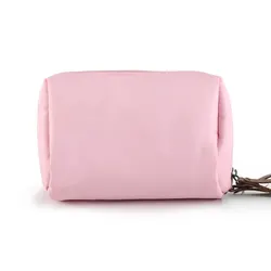 Elegant Waterproof Women's Cosmetic Bag - Solid Color Korean-Style Makeup Organizer Pouch (BPA076-Pink)