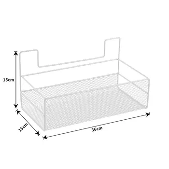 ตะกร้าตาข่ายสำหรับใส่ของในห้องน้ำแบบมีกาวในตัวสำหรับใส่ชั้นวางในห้องน้ำและซักล้างโต๊ะแบบเหล็กสำหรับหอพัก 7