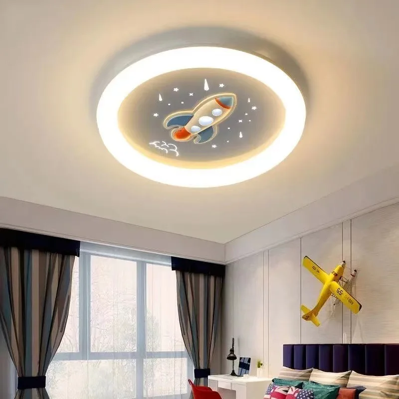 

Cartoon Children's Room LED Ceiling Lamp Modern Simple Corridor Bedroom Lamps Creative Rocket Room Study Ceiling Light Fixtures