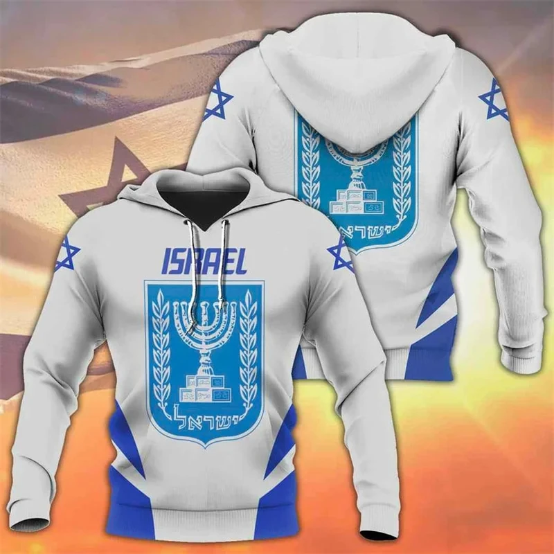 Israel National Emblem Flagge 3d Druck männer Hoodies Neue Mode Israelische Straße Hip Hop Jungen Kinder Mit Kapuze Sweatshirt Männliche pullover – Detail 6