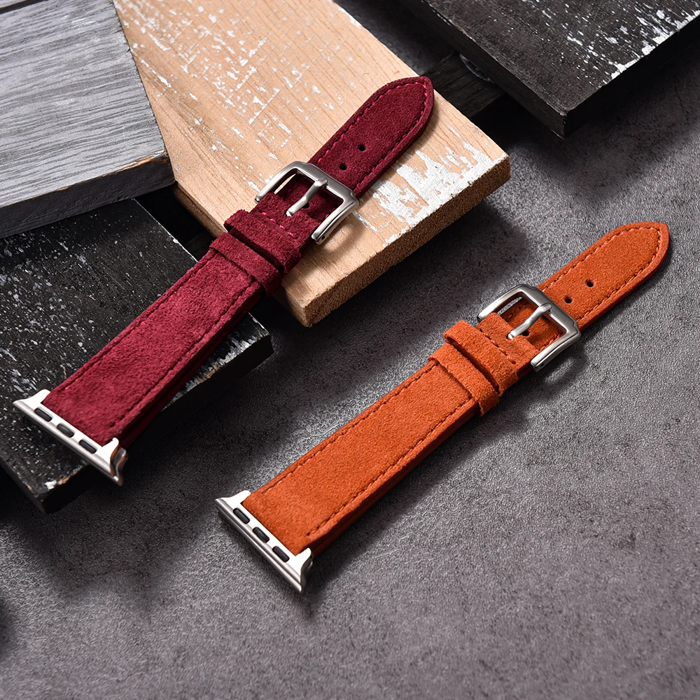 Vintage Suede Leather Watch Strap Bracelet