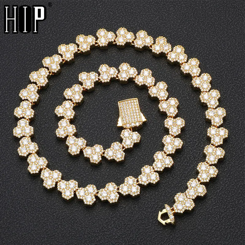 

Цепь в стиле хип-хоп с фианитами, 10 мм