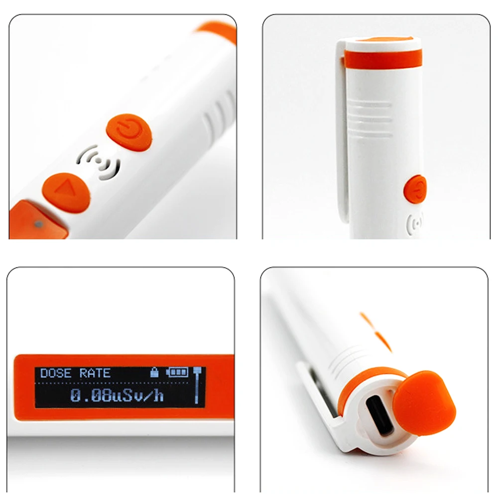 Pen Type Geiger counter Nuclear Radiation Detector X-ray Beta Gamma Detector Geiger Counter Dosimeter Sound Light Alarm