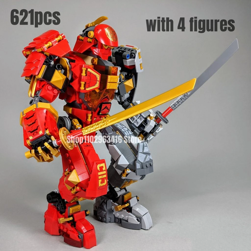623Pcs Fire Stone Mecha Robot Model Building Blocks 71720 Mattoni Giocattoli Educativi Per Bambini