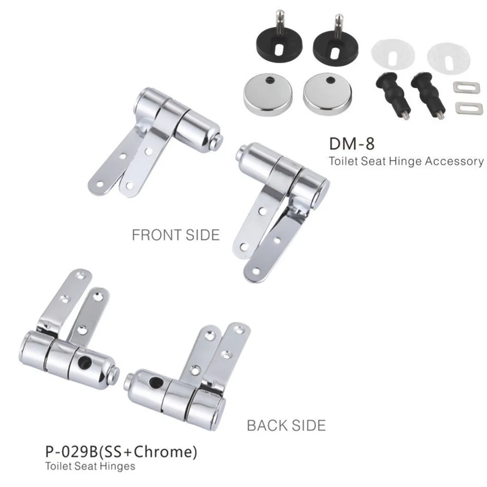 Stainless Steel Toilet Seat Hinge Universal Adjustable Replacement Flush Toilet Cover Mounting Connector Bathroom Accessories toilet seat accessories toilet hinge replacement