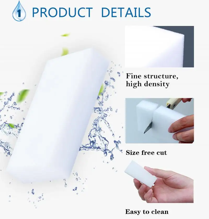 1/100Pcs Melamine Sponge Magic Sponge Household Eraser Cleaning Tools For Office Kitchen Bath Cleaning Sponges