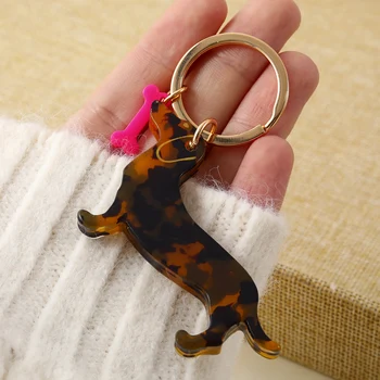 Personalized Black Dog Keychain 1