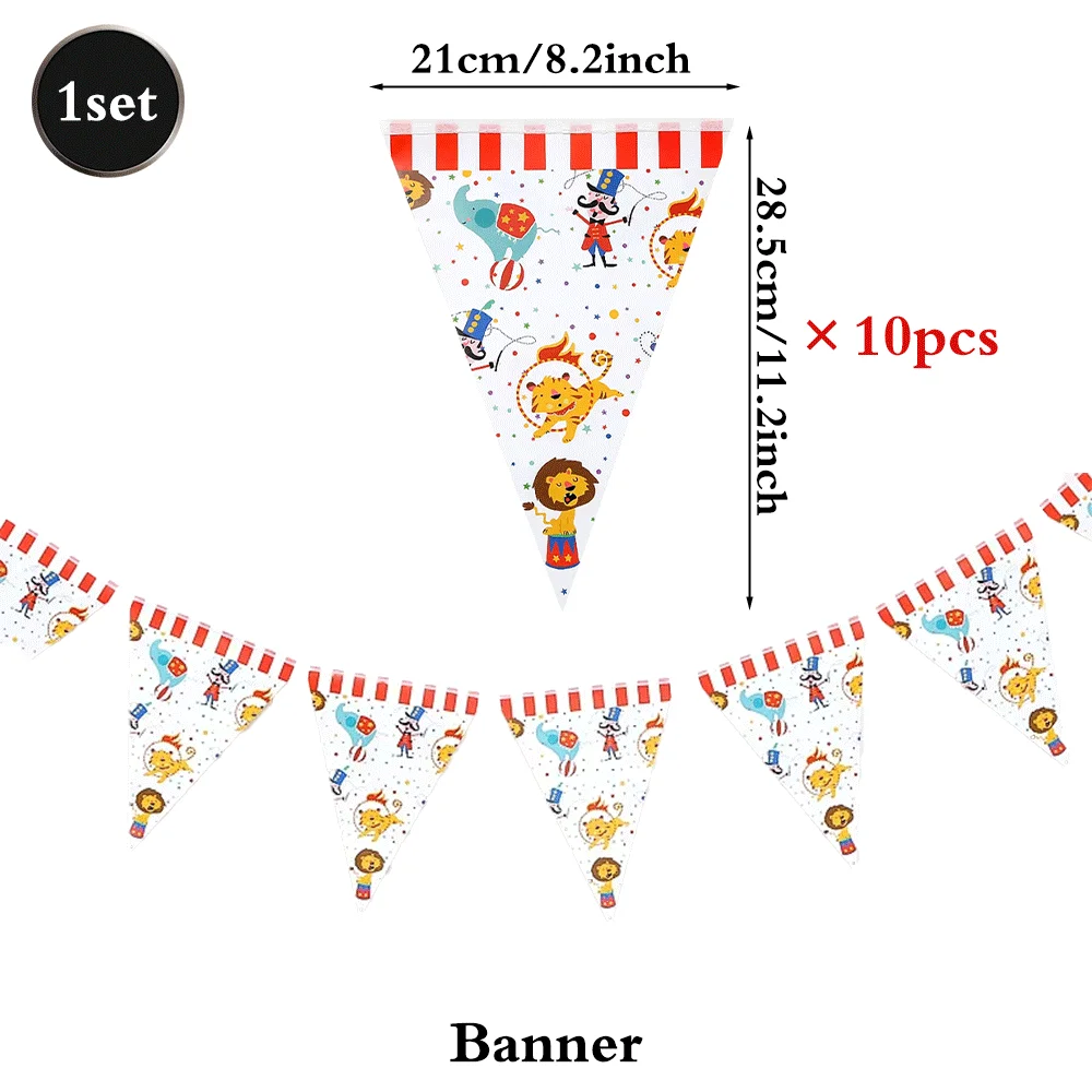 Karneval Party Decor Zirkus Thema Geburtstag Pappteller Serviette Tasse Karneval Einweggeschirr Kinder Geburtstag Party Supplies – Detail 14