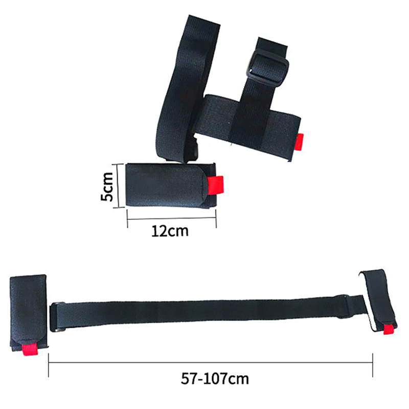 Nylon Skiing Bags Adjustable Pole Shoulder Hand Carrier Lash Handle Straps Porter Hook Loop Protecting For Ski Snowboard 5