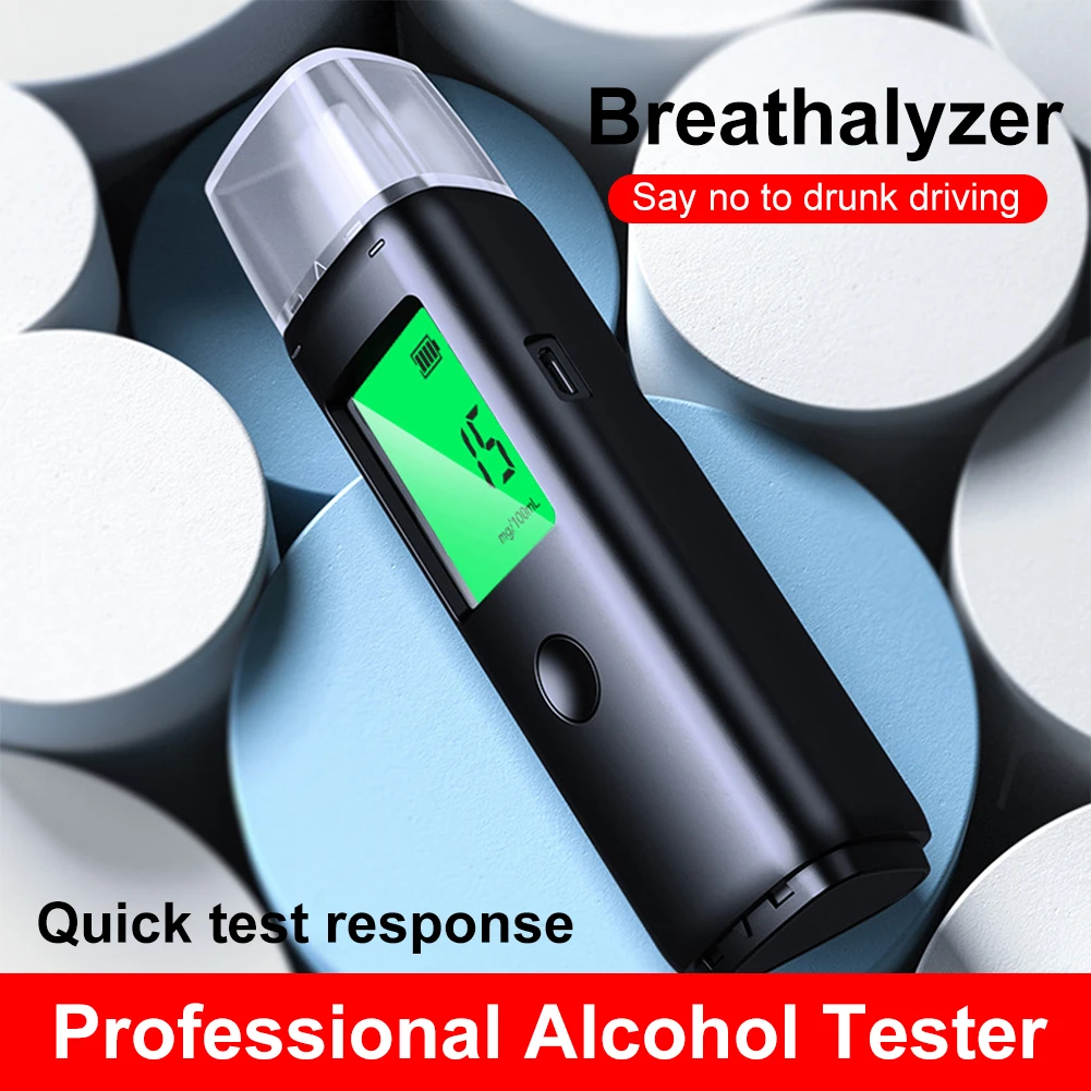Éthylotest électronique Portable - Détecteur D'alcool Avec écran LCD, Recharge USB, Haute Précision - 12