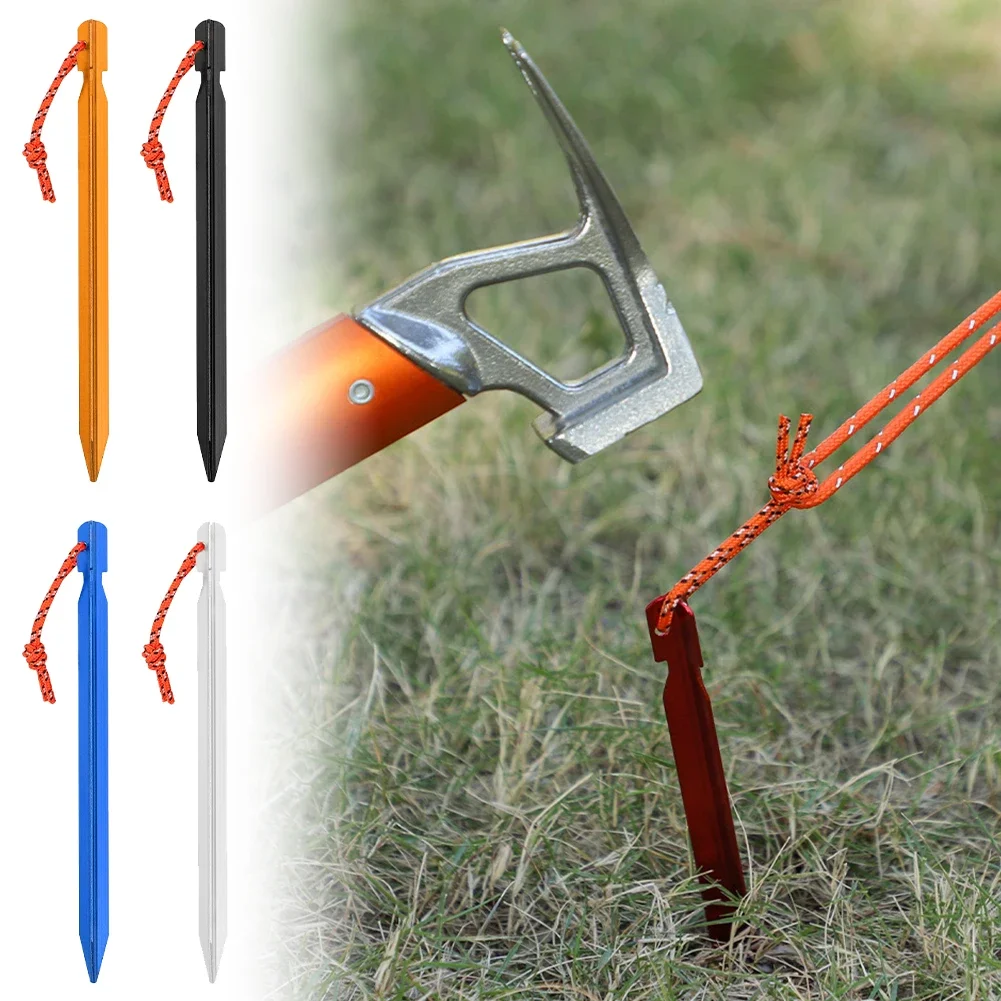 1Pc Camping Tent Pegs Stakes Nails for Hard Snow Floor Outdoor Accessories Shelter Equipment Supplies Hiking Tourist Ground Peg