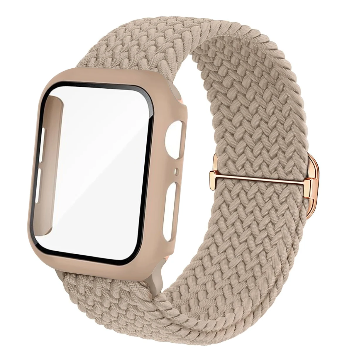 ตัวเลือกสินค้า สายนาฬิกาไนลอนระบายอากาศ+เคสป้องกันสำหรับ Apple Watch